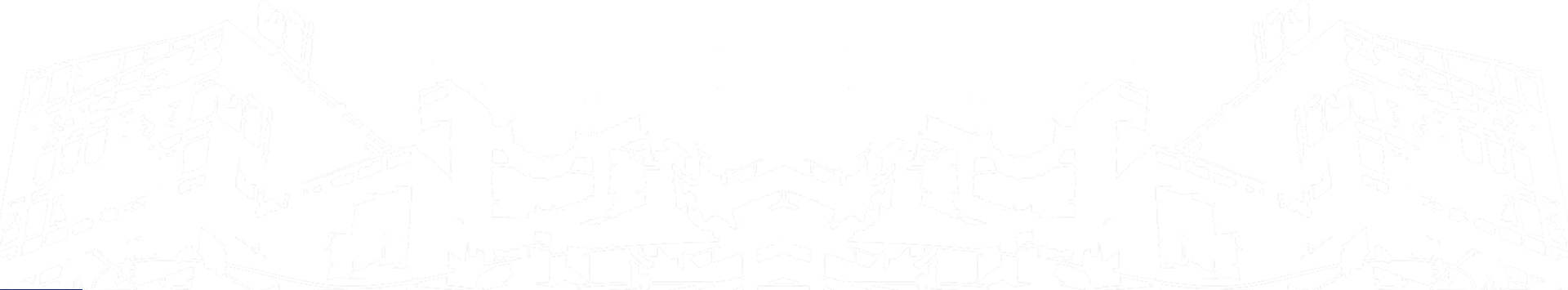 white building wireframe mirrored